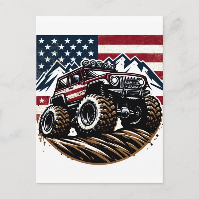CARTE POSTALE MONSTER TRUCK (Devant)