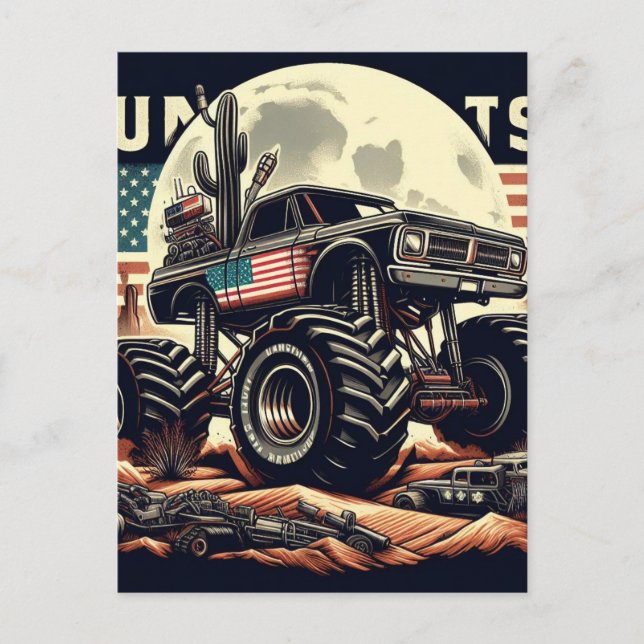 CARTE POSTALE MONSTER TRUCK (Devant)