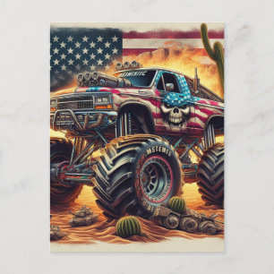 CARTE POSTALE MONSTER TRUCK