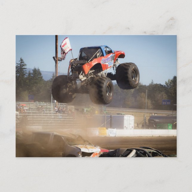 Carte Postale Monster Truck Jumping (Devant)