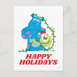 Carte Postale Monsters Inc.   Noël - Sulley & Mike
