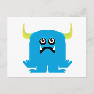Carte Postale monstre bleu