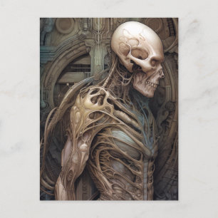 Carte Postale Monstre crâne Gothique Horreur Art