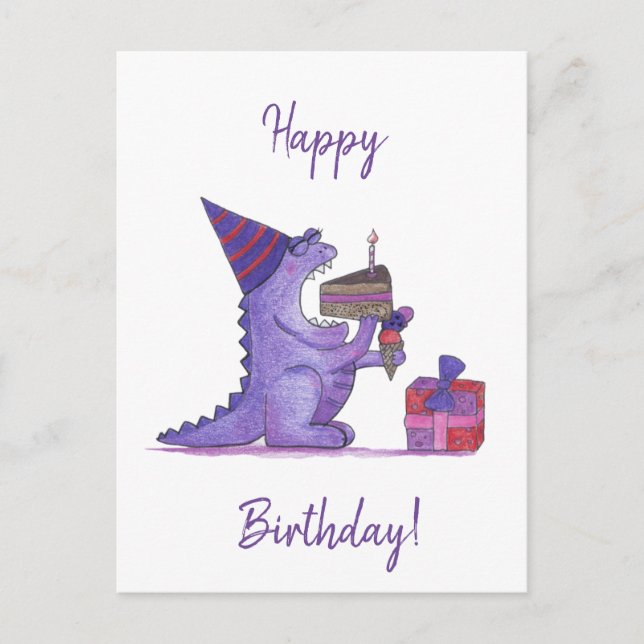 Carte Postale Monstre d'anniversaire (Devant)