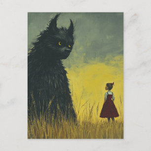 Carte Postale Monstre dans un champ de blé