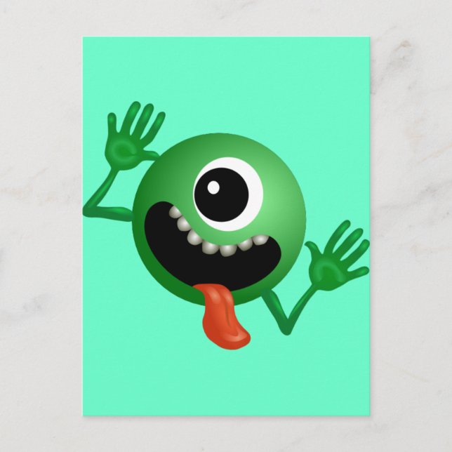 Carte Postale Monstre mignon à un oeil (Devant)