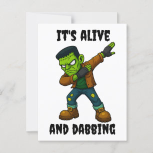 Carte Postale Monstre pointu est vivant et dabs pour Halloween