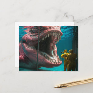 Carte Postale Monstre rose sous-marin
