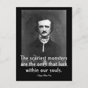 Carte Postale Monstres les plus effrayants Edgar Allan Poe