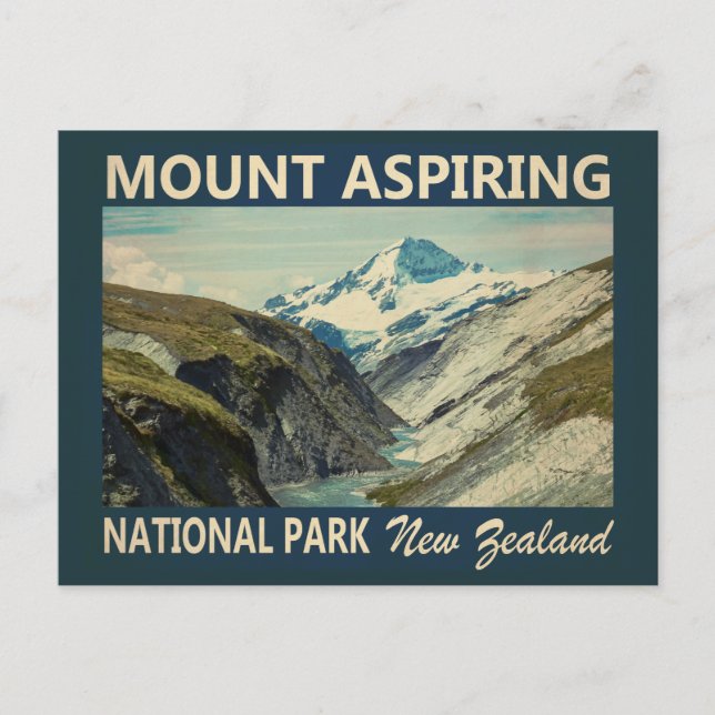 Carte Postale Mont Aspiring Parc national Nouvelle-Zélande Vinta (Devant)