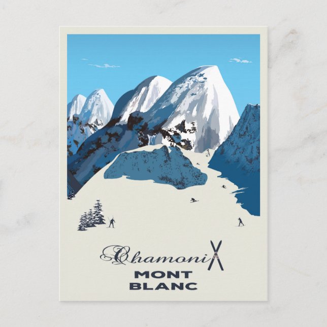 Carte Postale Mont Blanc, Chamonix, (Devant)