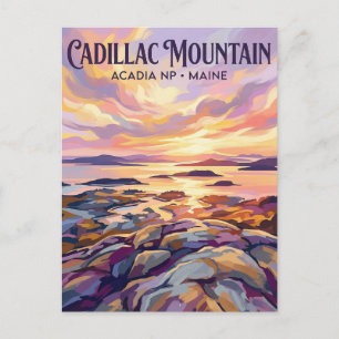 Carte Postale Mont Cadillac, Parc national d'Acadia États-Unis