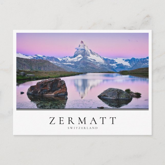 Carte Postale Mont Cervin en Zermatt, Suisse (Devant)