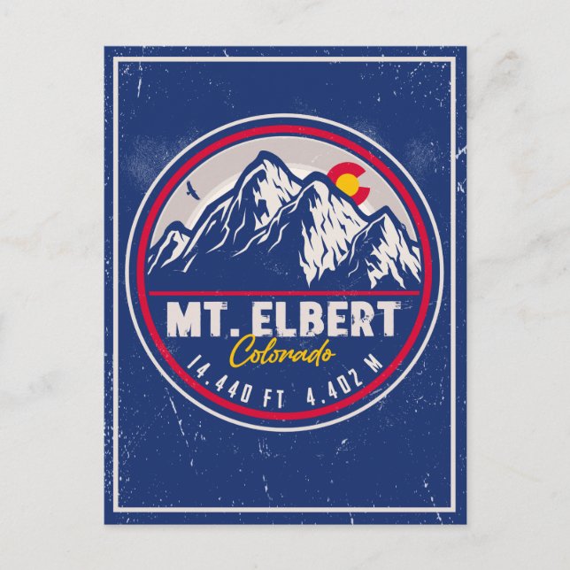 Carte Postale Mont Elbert Mont Elbert 14ers Coucher de soleil ré (Devant)
