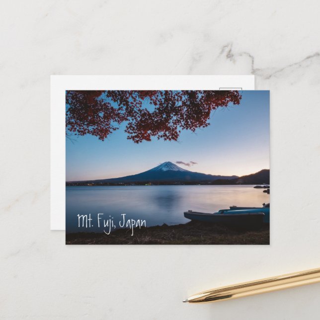 Carte Postale Mont Fuji, Japon (Devant/Arrière en situation)