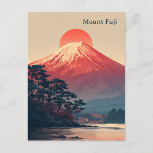 Carte Postale Mont Fuji vintage