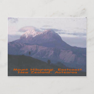 Carte Postale Mont Hikurangi, Nouvelle-Zélande, Aotearoa