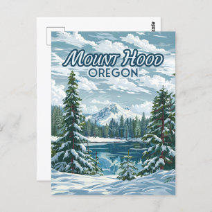 Carte Postale Mont Hood Oregon Ski Pacifique Nord-Ouest Hiver