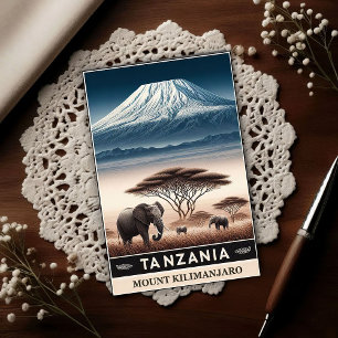 Carte Postale Mont Kilimandjaro Safari – Voyage Vintage Tanzanie