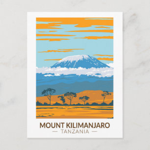 Carte Postale Mont Kilimandjaro Tanzanie Afrique Vintage
