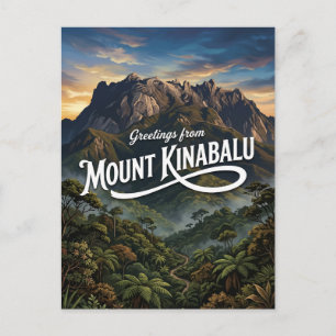 Carte Postale Mont Kinabalu Malaisie