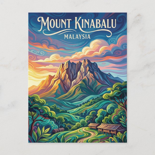 Carte Postale Mont Kinabalu Malaisie (Devant)