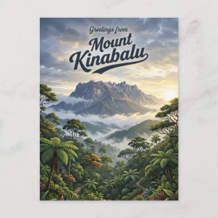 Carte Postale Mont Kinabalu Malaisie