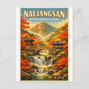 Carte Postale Mont Naejangsan, Corée du Sud, dans un style class