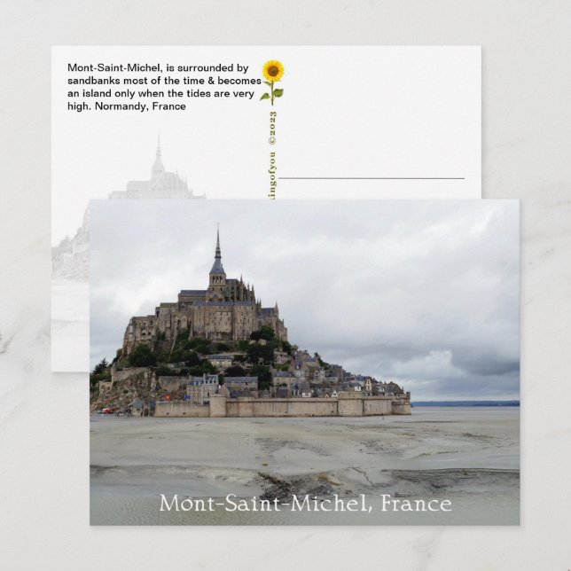 Carte Postale Mont-Saint-Michel, Normandie - (Devant / Derrière)