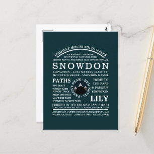 Carte Postale Mont Snowdon, Information sur l'expédition en mont