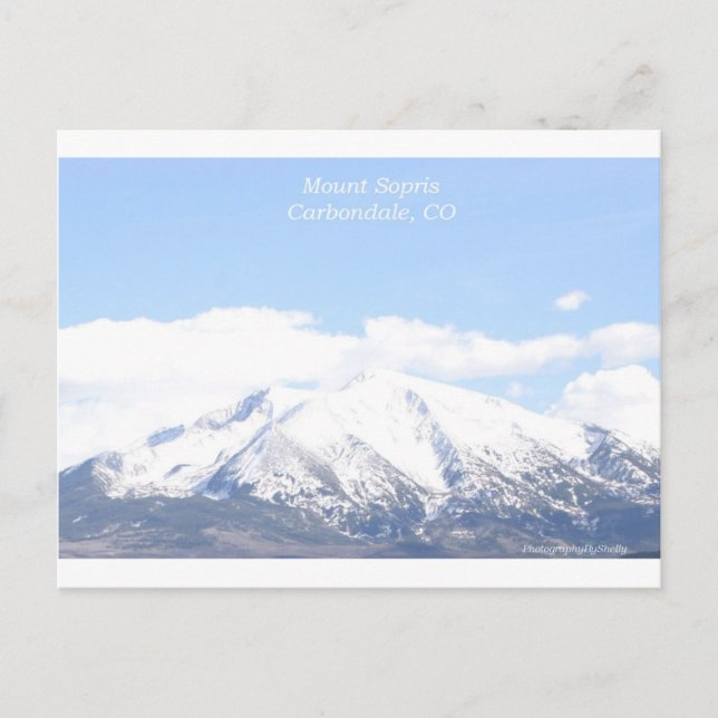 Carte Postale Mont Sopris Carbondale, CO (Devant)