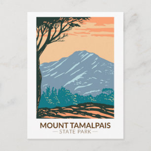 Carte Postale Mont Tamalpais Parc d'État Californie Vintage