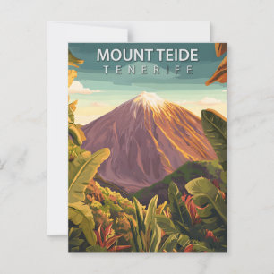Carte Postale Mont Teide Tenerife Voyage Rétro