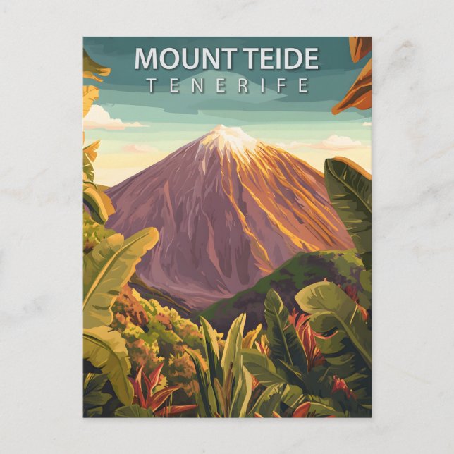Carte Postale Mont Teide Tenerife Voyage Rétro (Devant)