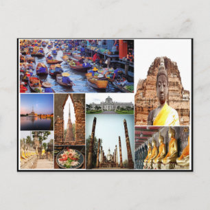 Carte Postale Montage du temple de Bangkok photos colorées