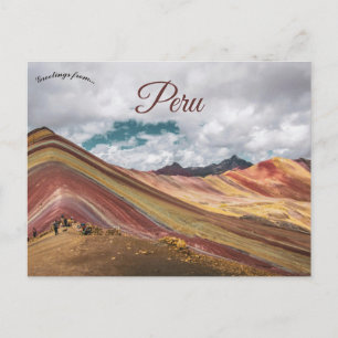 Carte Postale Montagne arc-en-ciel Cusco Pérou