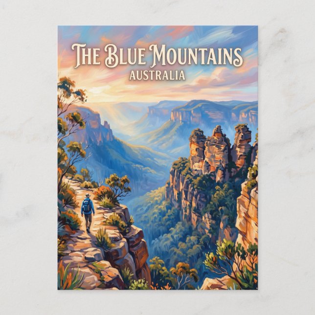 Carte Postale Montagnes Bleues Australie (Devant)