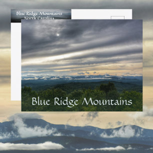 Carte Postale Montagnes Blue Ridge Caroline du Nord Ciel dramati