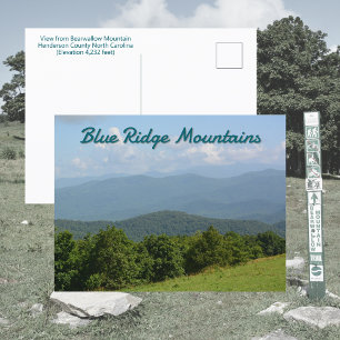 Carte Postale Montagnes Blue Ridge - Mont Bearwallow NC