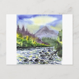 Carte Postale Montagnes Ciel Peinture Destinée Nature Artistique