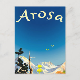 Carte Postale Montagnes d'Arosa, champ d'été