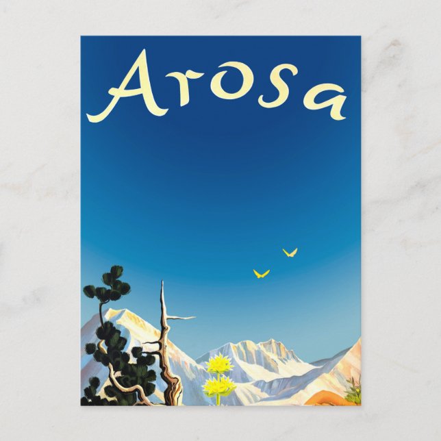Carte Postale Montagnes d'Arosa, Champ d'été (Devant)