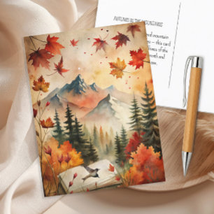 Carte Postale Montagnes d'automne Feuilles d'automne Nature Vint