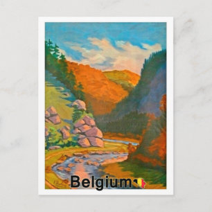 Carte Postale Montagnes de Belgique, petite rivière, vue paysage