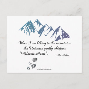 Carte Postale Montagnes de randonnée Whisers univers Bienvenue A