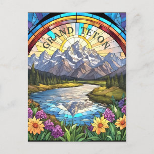 Carte Postale Montagnes du Grand Teton Montagne des Faux Verre