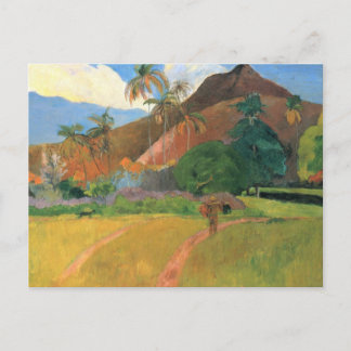 Carte Postale Montagnes en Tahiti - Paul Gauguin