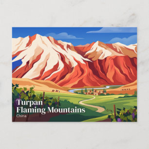 Carte Postale Montagnes flamboyantes de Turpan Chine