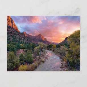 Carte Postale Montagnes Le Veilleur Zion Nathional Park Utah