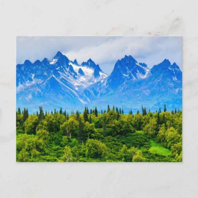 Carte Postale Montagnes majestueuses de l'Alaska (Devant)